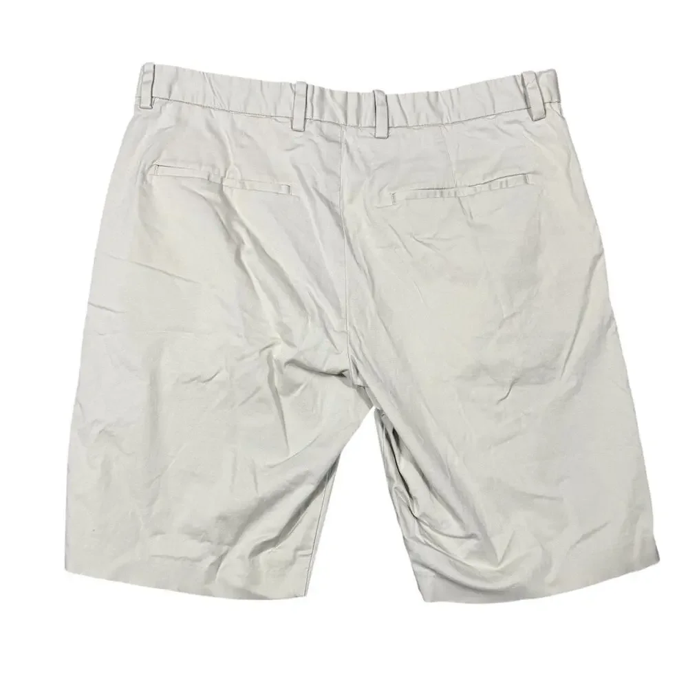 Theory Men’s Cotton Blend Shorts Beige Size 33 - Picture 3 of 5